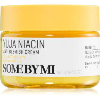 Some By Mi Yuja Niacin Anti Blemish cremă de față, pentru hidratare și iluminare pentru piele cu hiperpigmentare