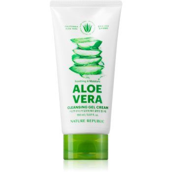 NATURE REPUBLIC Soothing & Moisture Aloe Vera Cleansing Gel Cream cremă hidratantă pentru curățare cu efect calmant