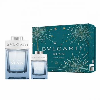 Set cadou Bvlgari, Man Glacial Essence, Barbati, 100 ml + 15 ml