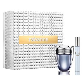 Set cadou Paco Rabanne, Invictus, Apa de Toaleta, Barbati, 50 ml + 10 ml