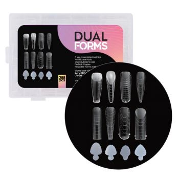 Set Tips Dual Forms 8 modele si French Silicone Pads - 288 buc.