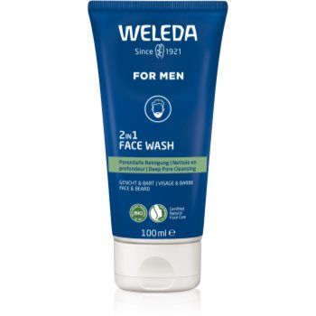 Weleda For Men 2v1 gel de curățare pentru față și barbă