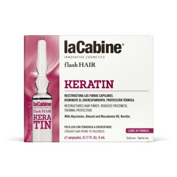 Fiole Flash Hair Keratin La Cabine, 7 fiole x 5 ml