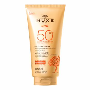 Lotiune cu protectie solara SPF50 pentru fata si corp Nuxe Sun, 150 ml