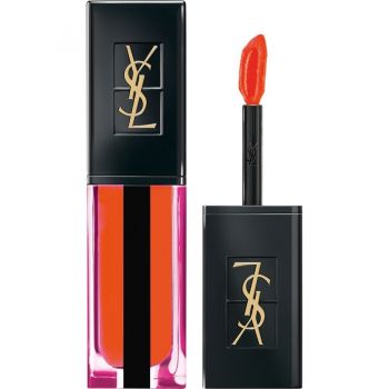 Ruj Yves Saint Laurent Rouge Pur Couture Vernis A Levres Water Stain (Gramaj: 5,9 ml, Nuanta Ruj: No-607 Inondation Orange)