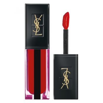 Ruj Yves Saint Laurent Rouge Pur Couture Vernis A Levres Water Stain (Gramaj: 5,9 ml, Nuanta Ruj: No-618 Wet Vermilion)