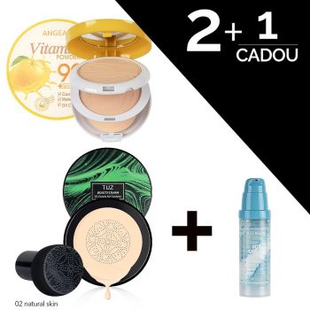 Set CC Cream, Pudra Vitamina C & Primer Machiaj 2 + 1 CADOU