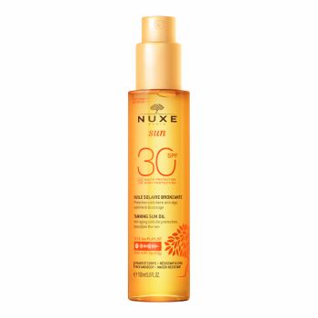 Ulei pentru bronzat cu protectie solara SPF30 Nuxe Sun, 150 ml (Concentratie: Ulei, Gramaj: 150 ml)