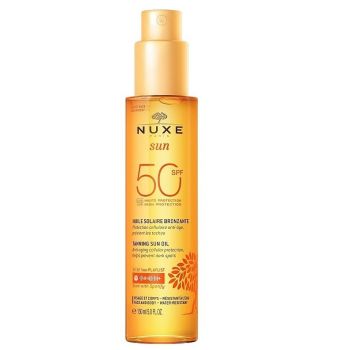 Ulei pentru bronzat cu protectie solara SPF50 Nuxe Sun, 150 ml