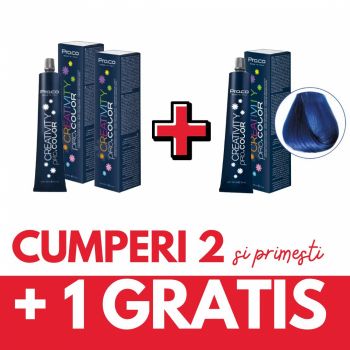 OFERTA 2+1 GRATIS - Vopsea par directa CREATIVITY PRO.COLOR 100 ml - ALBASTRU