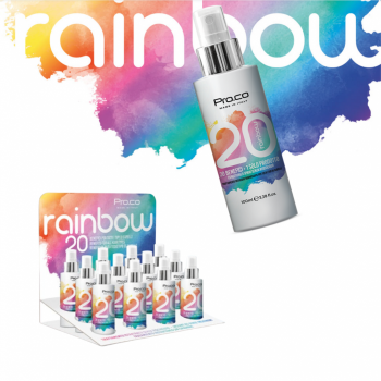 Set 12 RAINBOW - spray tratament par cu 20 de beneficii + EXPOZITOR CADOU