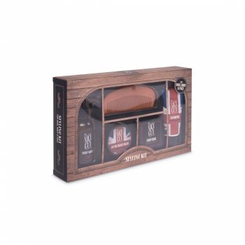 Set cadou barbati MR. NICE GUY - STYLING KIT - pentru par par, corp si fata