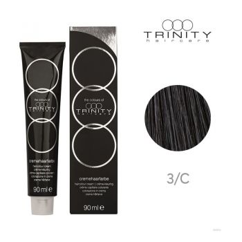 Vopsea crema pentru par alb COT COVERAGE Trinity Haircare, 3 Maro inchis, 90 ml