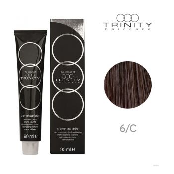 Vopsea crema pentru par alb COT COVERAGE Trinity Haircare, 6 Blond inchis, 90 ml