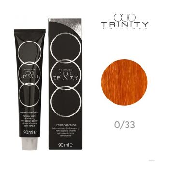 Vopsea crema pentru par COT Trinity Haircare 0/33 Auriu, 90 ml