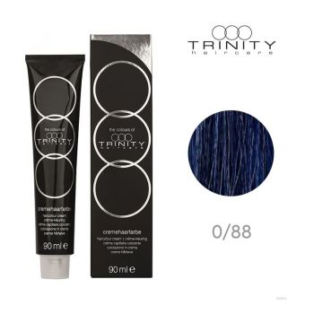 Vopsea crema pentru par COT Trinity Haircare 0/88 Albastru, 90 ml