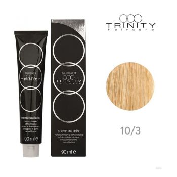 Vopsea crema pentru par COT Trinity Haircare 10/3 Blond perlat auriu, 90 ml