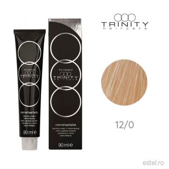 Vopsea crema pentru par COT Trinity Haircare 12/0 Blond extra natural, 90 ml