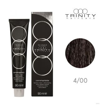 Vopsea crema pentru par COT Trinity Haircare 4/00 Maro mediu cald, 90 ml