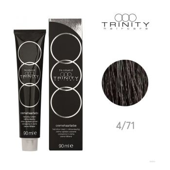 Vopsea crema pentru par COT Trinity Haircare 4/71 Cacao mov, 90 ml