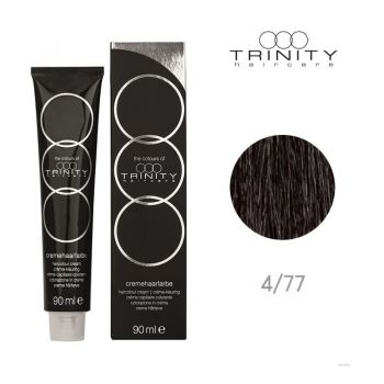 Vopsea crema pentru par COT Trinity Haircare 4/77 Cacao intens, 90 ml