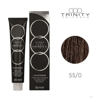 Vopsea crema pentru par COT Trinity Haircare 55/0 Maro deschis intens, 90 ml