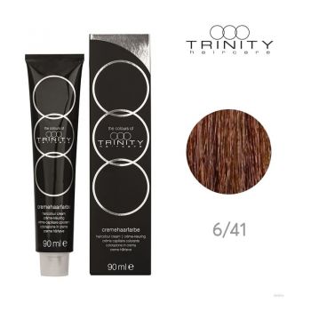 Vopsea crema pentru par COT Trinity Haircare 6/41 Blond inchis rosu mov, 90 ml