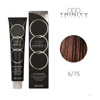 Vopsea crema pentru par COT Trinity Haircare 6/75 Castaniu, 90 ml