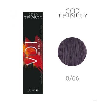 Vopsea crema pentru par VDT Trinity Haircare 0/66 Mov, 60 ml