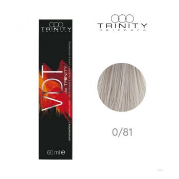 Vopsea crema pentru par VDT Trinity Haircare 0/81 Argint, 60 ml