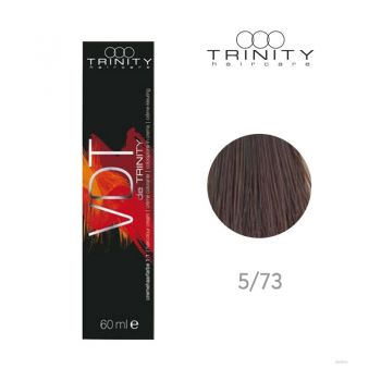 Vopsea crema pentru par VDT Trinity Haircare 5/73 Ciocolatiu auriu, 60 ml