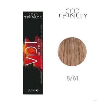 Vopsea crema pentru par VDT Trinity Haircare 8/61 Blond deschis mov cenusiu, 60 ml