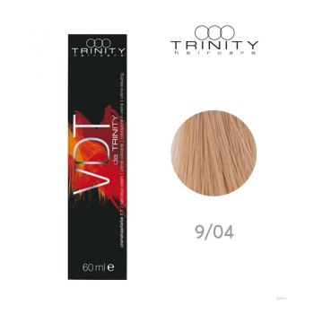 Vopsea crema pentru par VDT Trinity Haircare 9/04 Blond luminos natural rosu, 60 ml