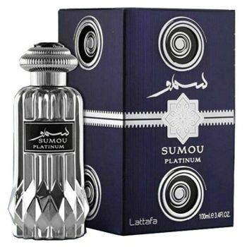 Apa de parfum Sumou Platinum by Lataffa, 100ml, barbati