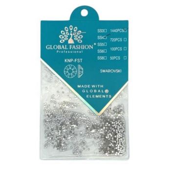 Cristale decoratiune pentru unghii - Cristal Transparent Swarovski pietre 1440 buc SS4