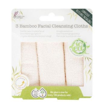 Set 3 Prosoape Ecologice din Bambus pentru Curatarea Fetei - So Eco 3 Bamboo Facial Cleansing Brush,1 set