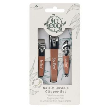 Set 3 Unghiere Ecologice pentru Unghii si Cuticule - So Eco Nail & Cuticle Clipper Set, 1 set