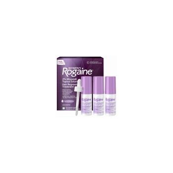 Solutie 3 Luni, Rogaine, Minoxidil 2%, Tratament Impotriva Caderii Parului, pentru Femei, 3x 60ml