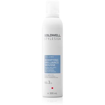 Goldwell StyleSign Bodifying Brilliance Mousse fixativ de păr pentru volum, cu fixare medie pentru o stralucire puternica