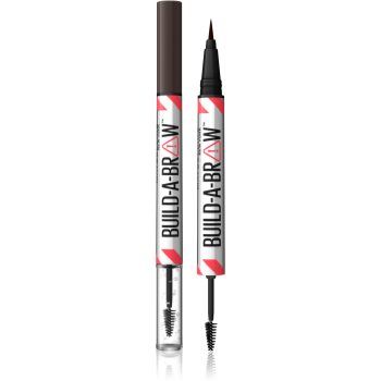 Maybelline Build-A-Brow creion dermatograf cu două capete pentru sprâncene pentru fixare și formă