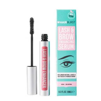 Ser pentru Cresterea si Indesirea Genelor si Sprancenelor - Hairburst Lah & Brow Enhancing Serum, 9 ml