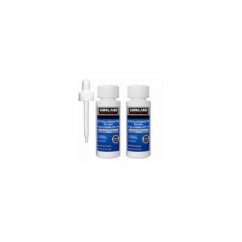 Set Solutie, Kirkland, pentru Stimularea Cresterii Parului si a Barbii, Pipeta Inclusa, 2x 60ml