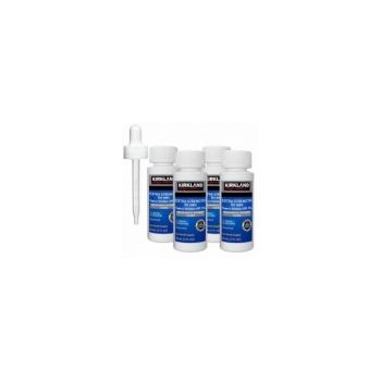 Set Solutie, Kirkland, pentru Stimularea Cresterii Parului si a Barbii, Pipeta Inclusa, 4x 60ml