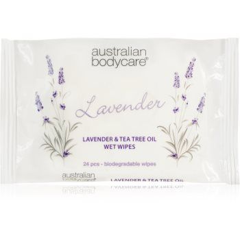 Australian Bodycare Tea Tree Oil & Lavender Șervețele umede pentru fata si corp