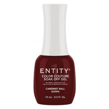 Gel Pigmentat pentru Unghii - Entity Color Couture Soak Off Gel, nuanta "Cabernet Ball Gown", 15 ml