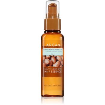 NATURE REPUBLIC Argan Essential Deep Care Hair Essence emulsie hidratanta pentru par deteriorat