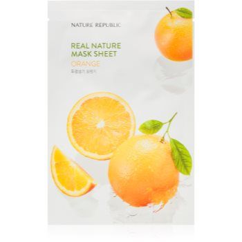 NATURE REPUBLIC Real Nature Orange Mask Sheet mască textilă hidratantă pentru o piele mai luminoasa