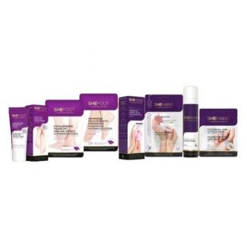 Set Tratament pentru Maini si Picioare (Manusi 1set + Crema maini 1buc + Spuma maini 1buc + Masca unghii 1set + Sosete 2seturi + Crema calcaie 1buc) 1buc, SheCosmetics