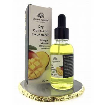 Ulei de cuticule uscata cu pipeta cu aroma de mango, Global Fashion, 30 ml