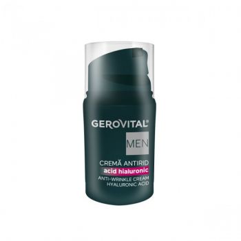 Crema antirid cu acid hialuronic Gerovital Men (Concentratie: Crema pentru fata, Gramaj: 30 ml)